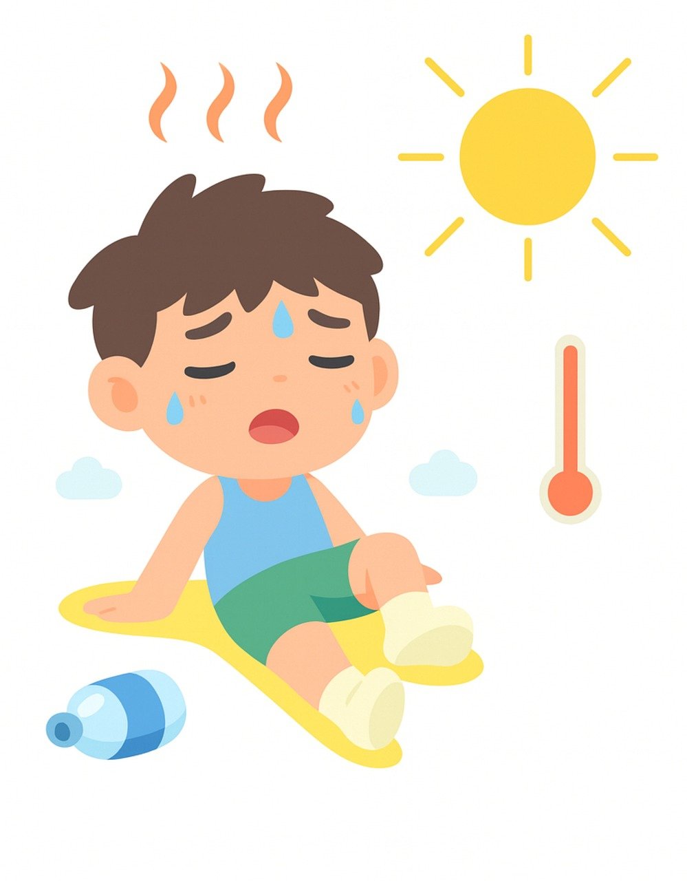 guy, child, hot, heat, sun, temperature, high, nature, very hot, muggy, sweat
